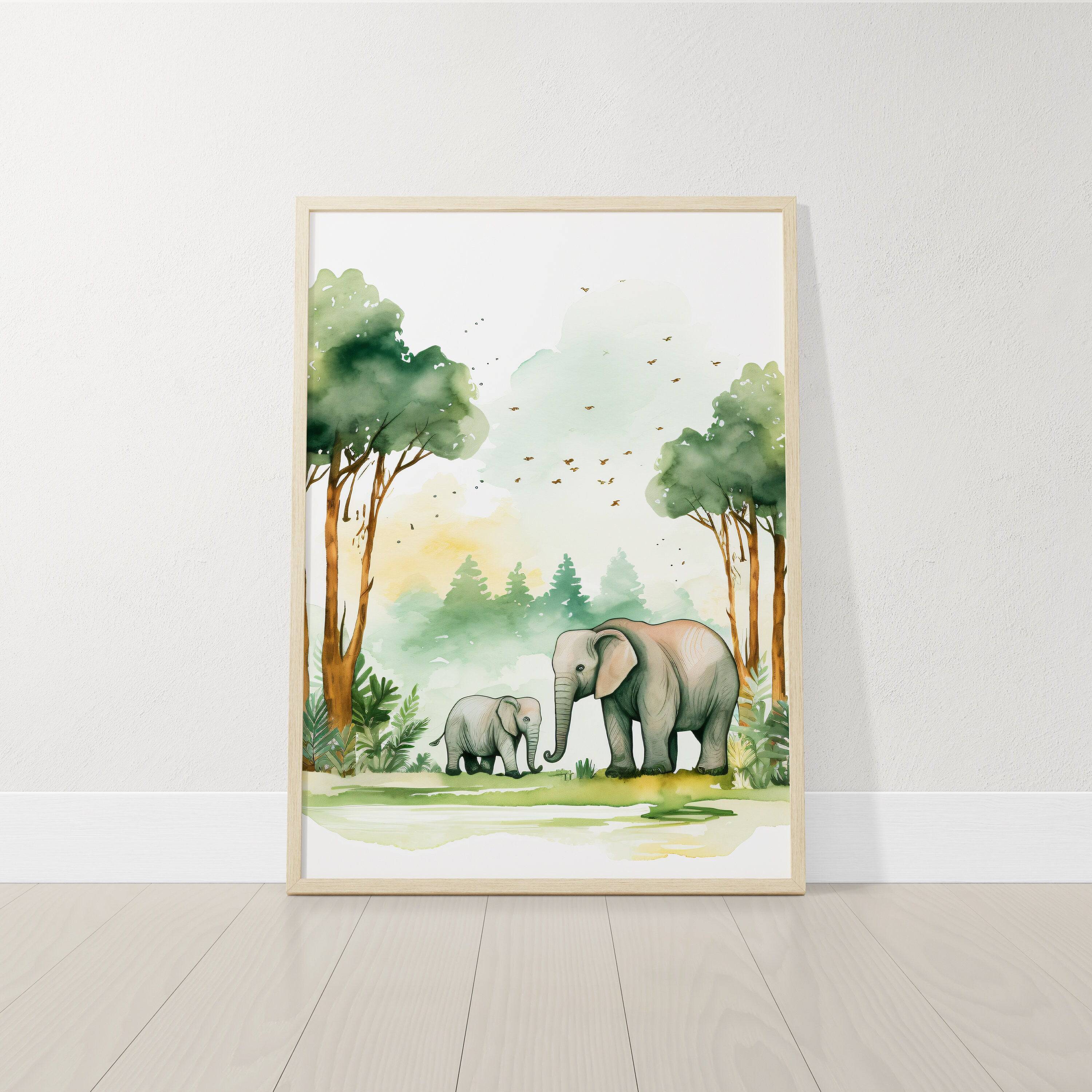 Jungle Nursery Prints Set of 3 Forest Adventure Wall Art for Unisex Bedroom RoseRowanDesign